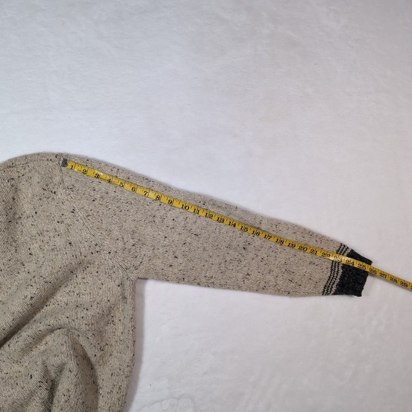 VTG Eddie Bauer Mens Wool Donegal Sweater Large Angora Rabbit Grandpacore Heavy - Picture 7 of 9